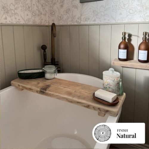 JAMES - Rustic Reclaimed Wood Bath Caddy