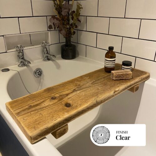 JAMES - Rustic Reclaimed Wood Bath Caddy