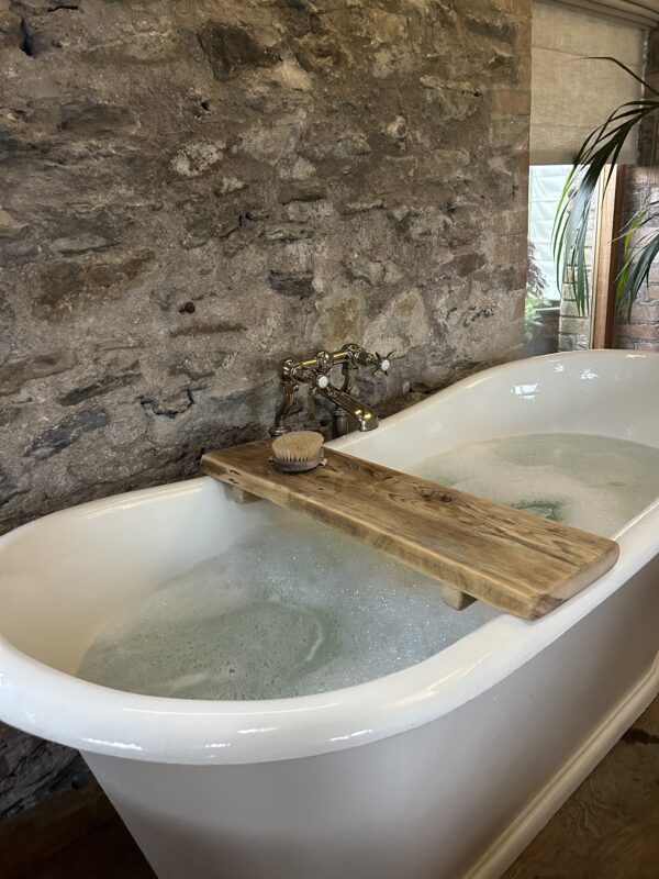 JAMES - Rustic Reclaimed Wood Bath Caddy