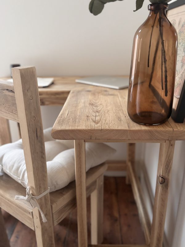 VICTORIA-Rustic Corner Desk- Handmade From Reclaimed Aged Wood -For Home or Office