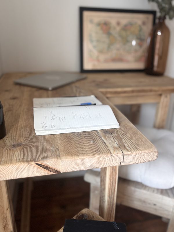 VICTORIA-Rustic Corner Desk- Handmade From Reclaimed Aged Wood -For Home or Office