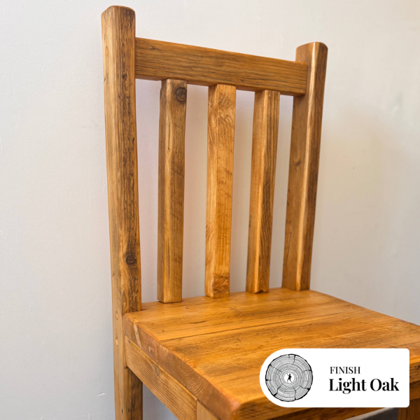 WILLIAM- Rustic Dining Chair- Handmade Reclaimed Pine Farmhouse Chair
