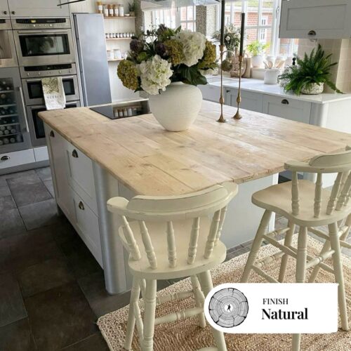 ELSIE- Rustic Kitchen Worktop- Reclaimed Wood Farmhouse Kitchen Worktop Counter- Vintage Style Wood Worktop