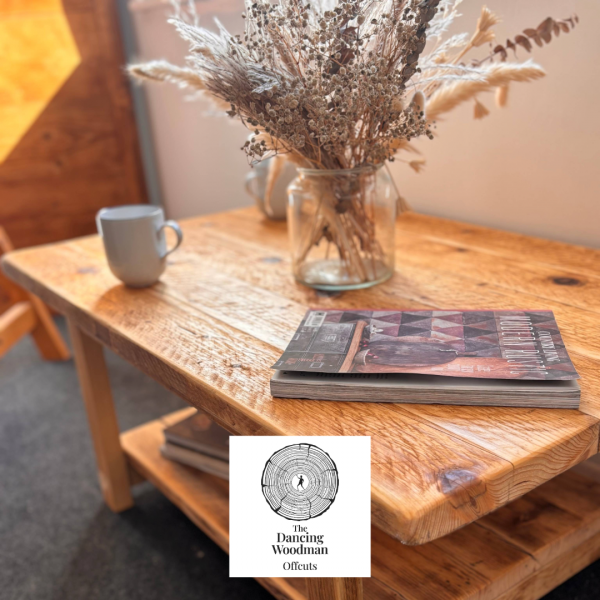 NORTHAM-Rustic Coffee Table 100x66cm Clear