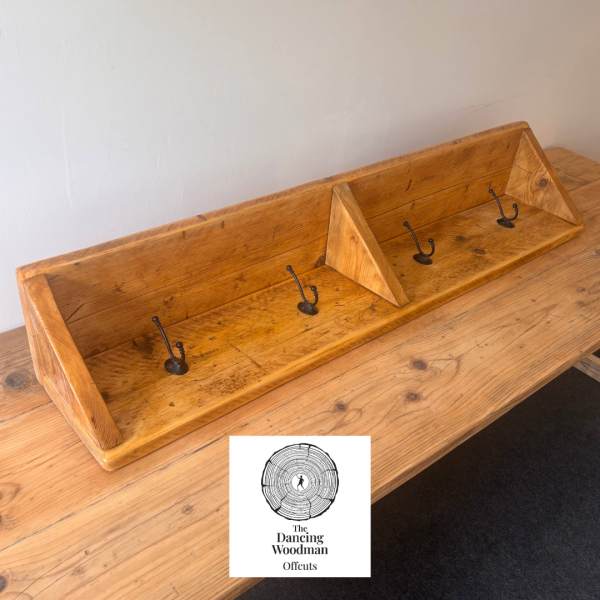 MIDANBURY- Rustic Coat Rack- 130cm - Light Oak