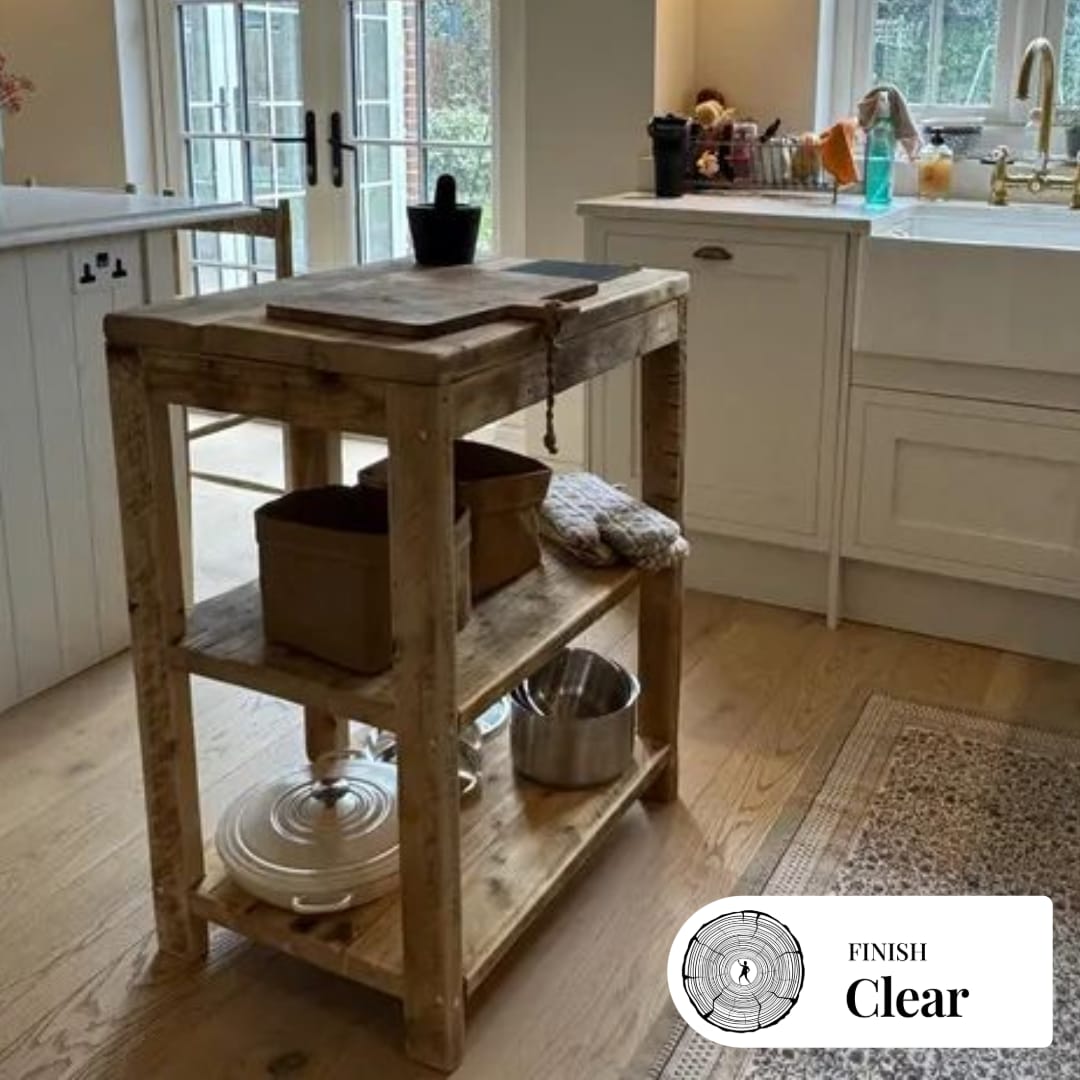 COPSEWOOD- Rustic Butchers Block-Worktop Made From Reclaimed Wood- Farmhouse Style Kitchen Island Block