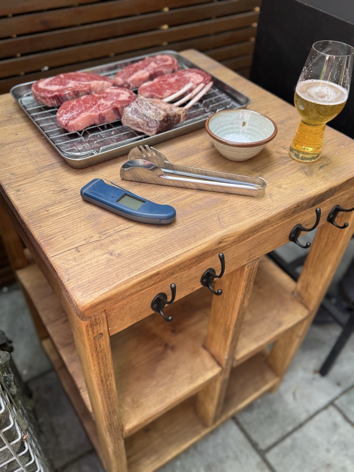 WILLIAM- Rustic Butchers Block-Worktop Made From Reclaimed Wood- Farmhouse Style Kitchen Island Block