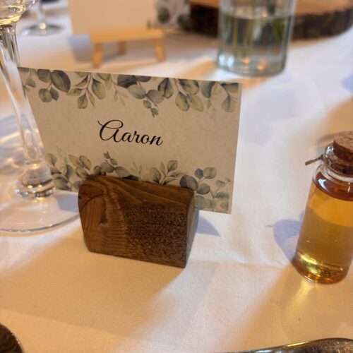 Rustic Wedding Place Card Holders - Handmade Wedding Centrepiece- Reclaimed Wood Name Cards