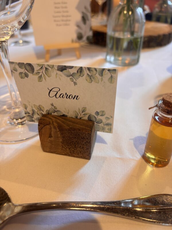 Rustic Wedding Place Card Holders - Handmade Wedding Centrepiece- Reclaimed Wood Name Cards