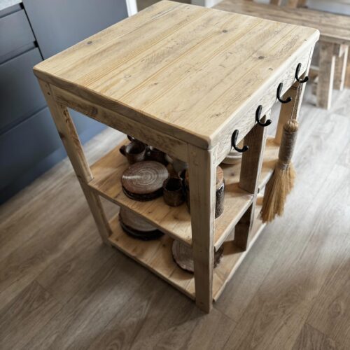 COPSEWOOD- Rustic Butchers Block-Worktop Made From Reclaimed Wood- Farmhouse Style Kitchen Island Block
