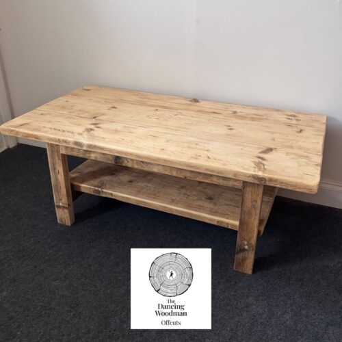 NORTHAM-Rustic Coffee Table 110x60cm Clear Finish