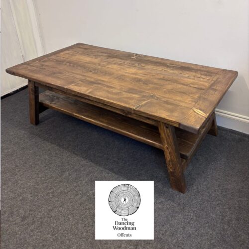 GLENFIELD-Rustic Coffee Table 130x70cm Antique Oak Finish