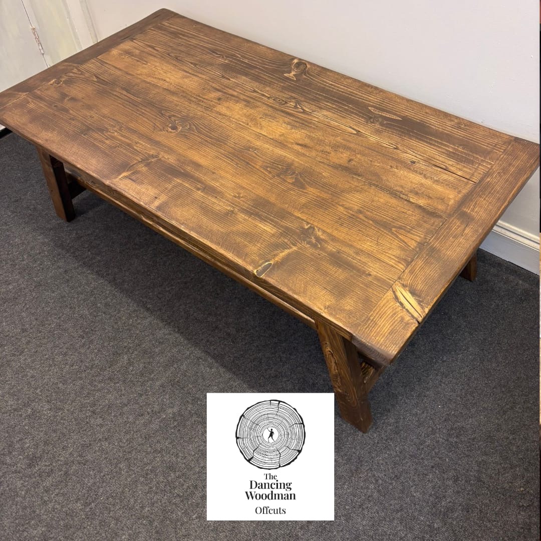 GLENFIELD-Rustic Coffee Table 130x70cm Antique Oak Finish