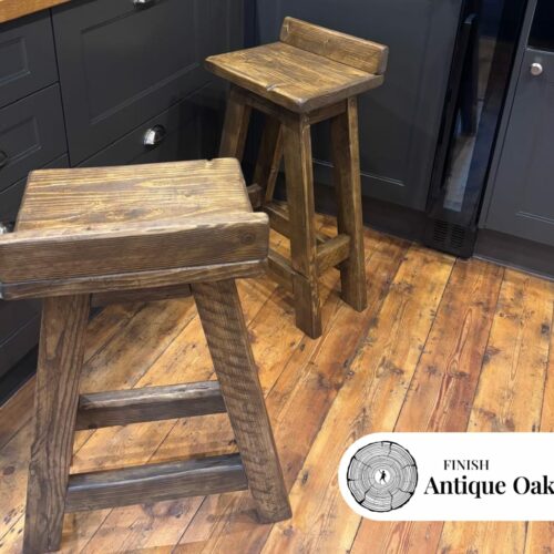 MANOR- Rustic Kitchen Stool- Handmade Reclaimed Pine Farmhouse Bar Stool