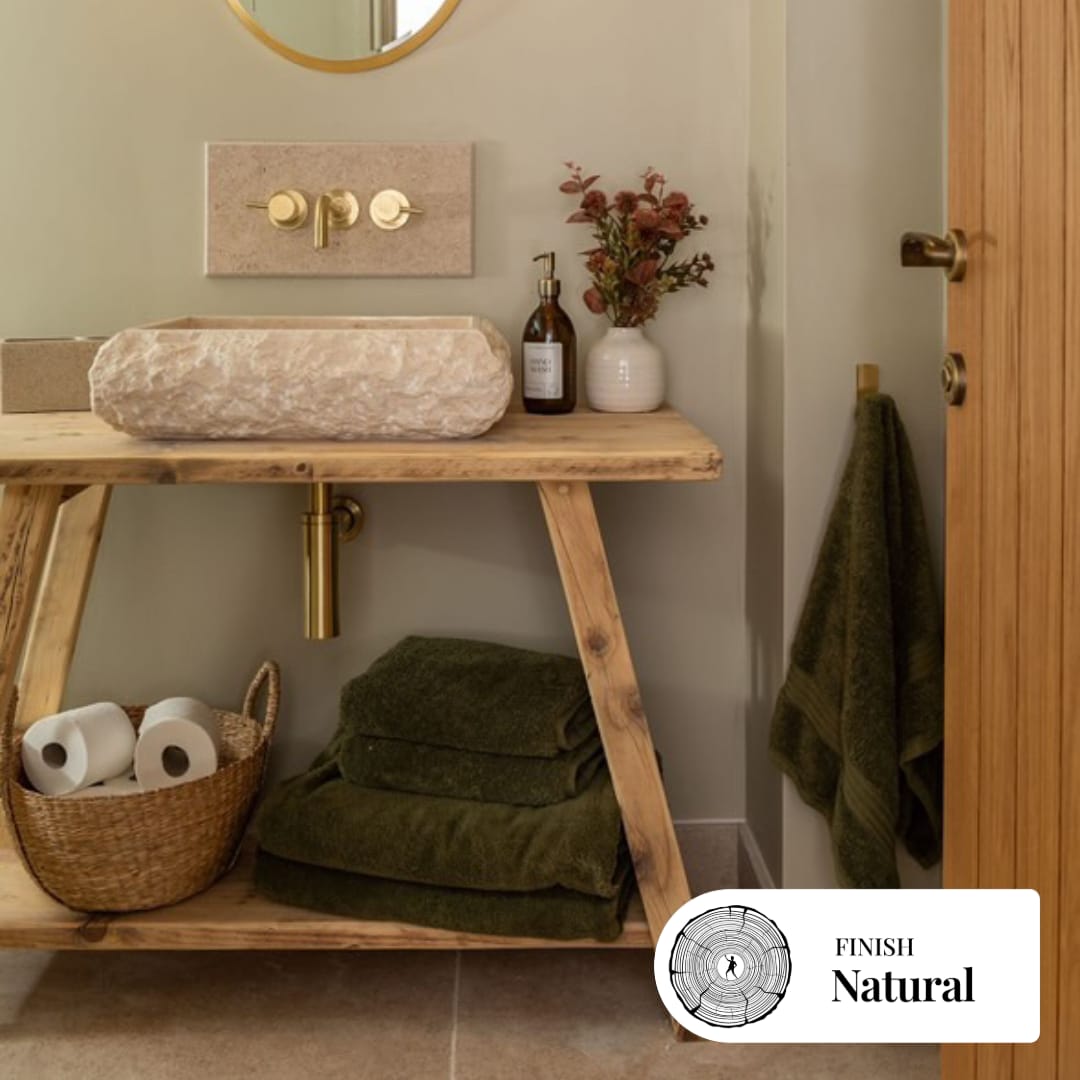 NORTHLANDS- Rustic Reclaimed Vanity Unit - Vintage Wood Bathroom Stand