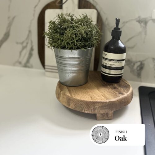 RUXTON - Rustic Wooden Round Stand - Serving Board