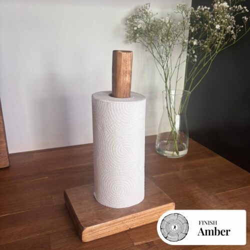 KINGSTON - Rustic Reclaimed Kitchen Roll Holder -Wooden Toilet Roll Holder