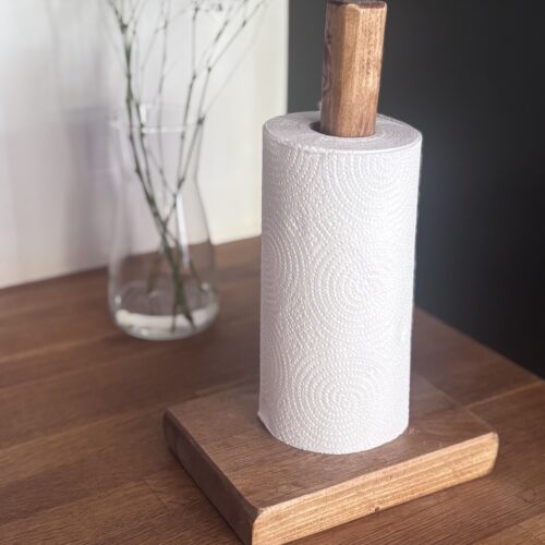 KINGSTON - Rustic Reclaimed Kitchen Roll Holder -Wooden Toilet Roll Holder