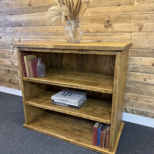 MANOR - Rustic Bookcase - Handmade Reclaimed Wood Media Unit